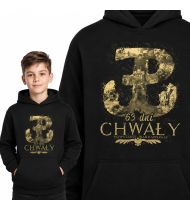 BLUZA DZIECIĘCA Z KAPTUREM PATRIOTYCZNA  63 DNI CHWAŁY PW
